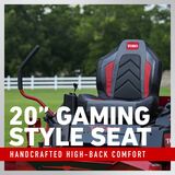 20 inch gaming style seat - handcrafted high-back comfort