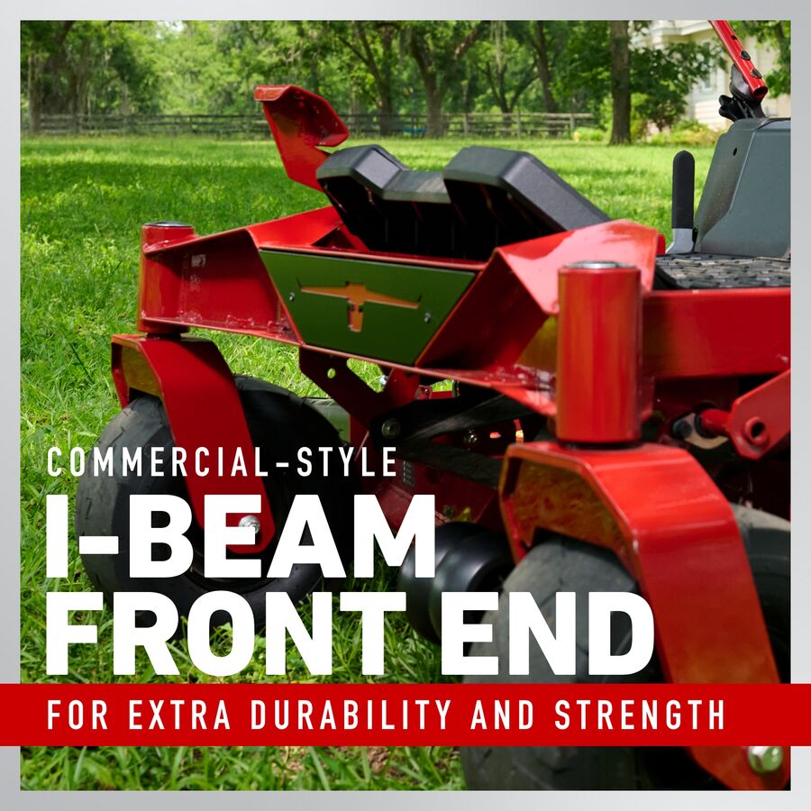 Commercial-Style I-Beam Front End for Extra Durability and Strength