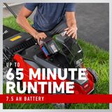 Up to 65 minute runtime 7.5 Ah Battery