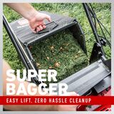 Super Bagger; Easy lift, zero hassle clean up