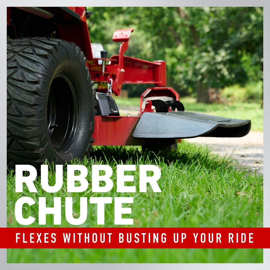 Rubber chute flexes without busting up your ride