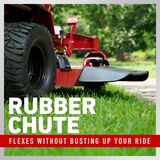 Rubber chute flexes without busting up your ride