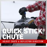 Quick Stick Chute - adjust chute and deflector direction