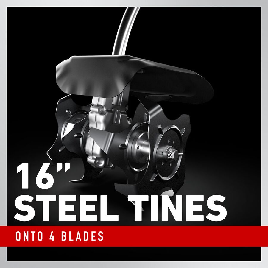 16 inch steel tines onto 4 blades