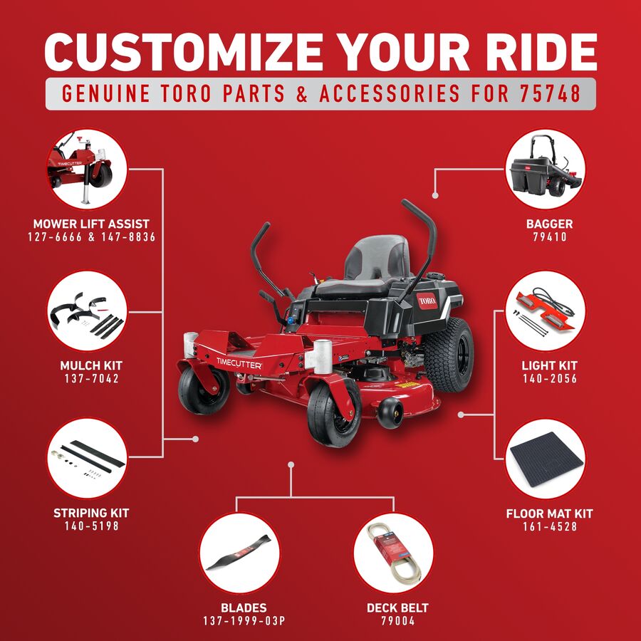 Customize Your Ride - Genuine Toro Parts and Accessories for 75748