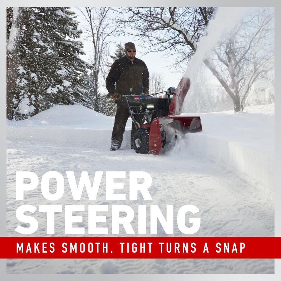 Power steering makes smooth, tight turns a snap.