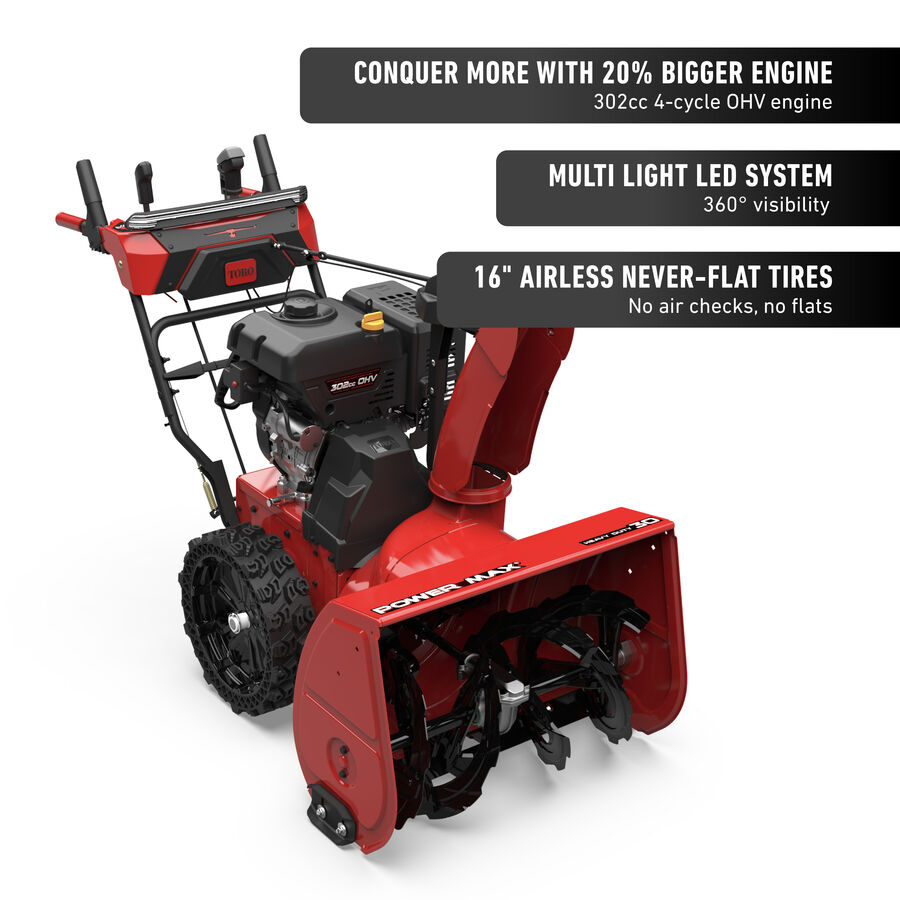 Conquer more with 20% bigger engine; Multi Light LED system. 16" airless never-flat tires.