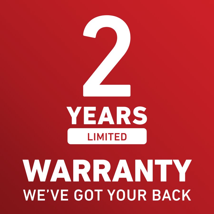 2 years limited warranty - we've got your back