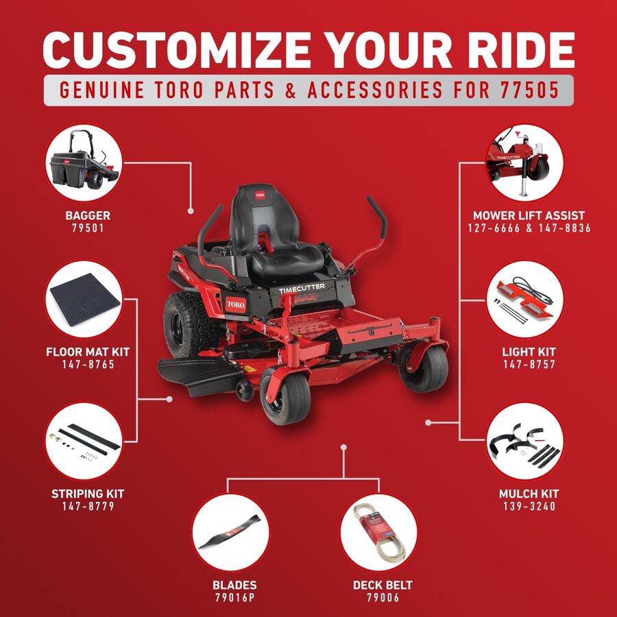 Customize Your Ride - Genuine Toro Parts and Accessories for 77505