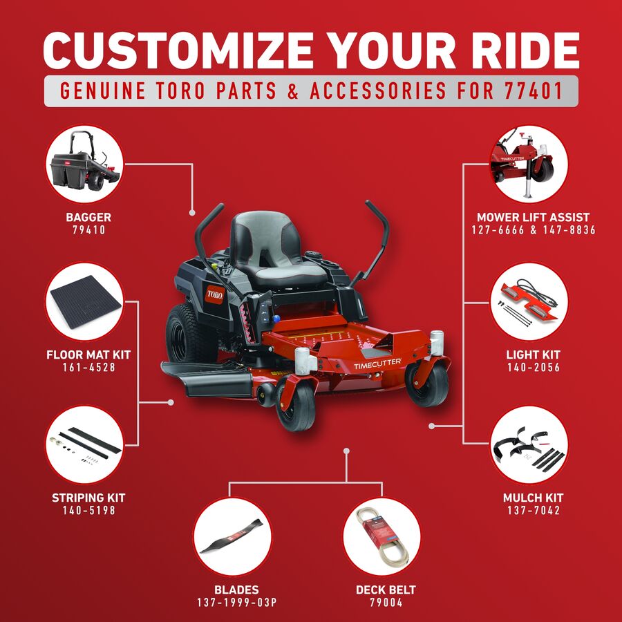 Customize Your Ride - Genuine Toro Parts and Accessories for 77401