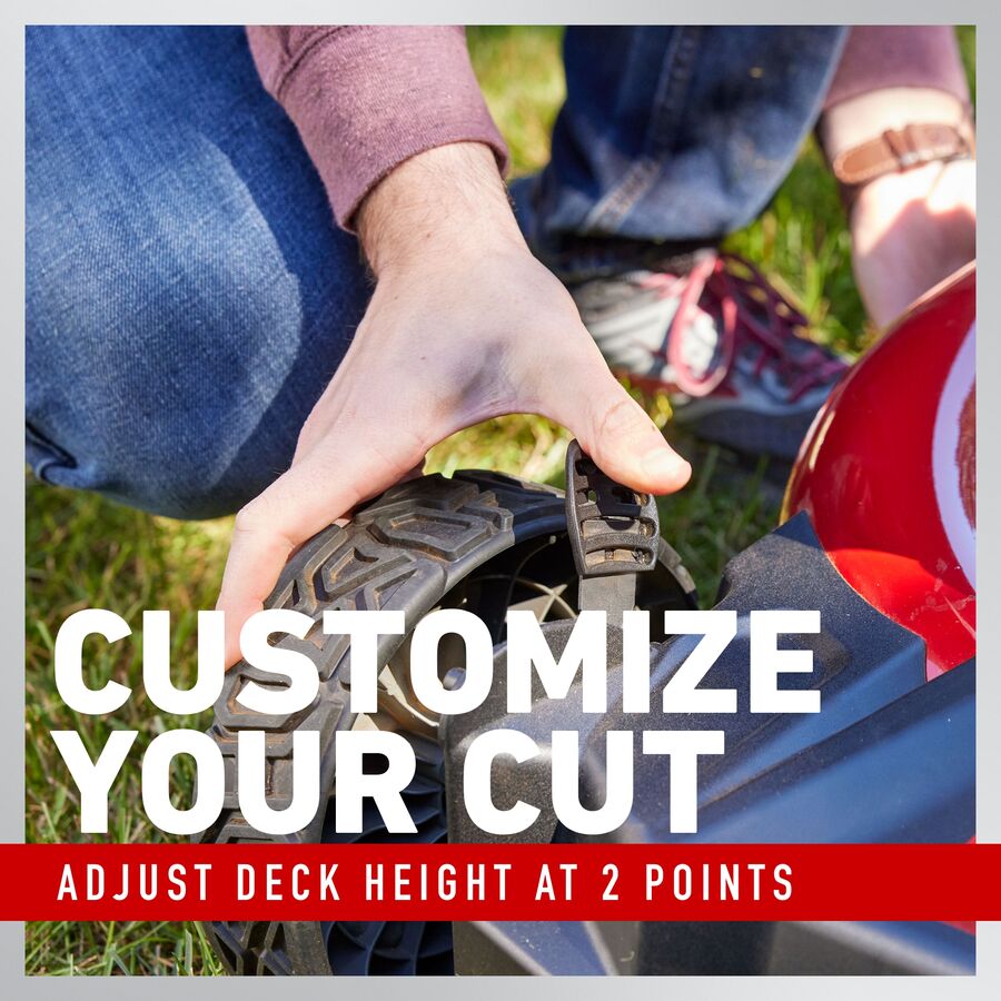 Customize your cut - adjust deck height at 2 points