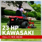 23 hp Kawasaki 726cc V-Twin Engine