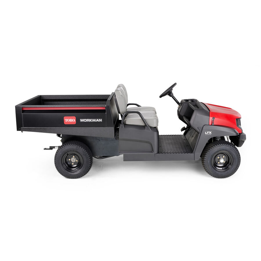 Workman LTX Series Utility Vehicle - Standard Battery Frame - Left Side Angle