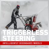 Triggerless steering, intelligently disengages wheels