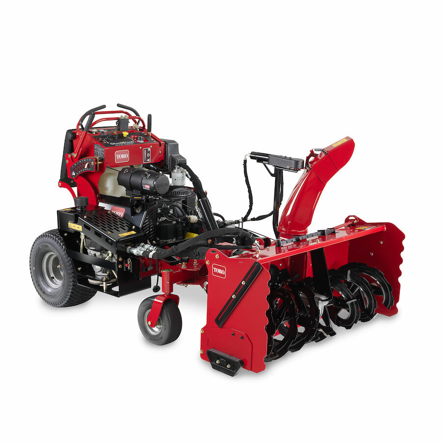 Riding lawn mower with snowblower online attachment