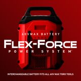 60V Max Battery Flex-Force Power System. Interchangeable Battery Fits All 60V Max Toro Tools.