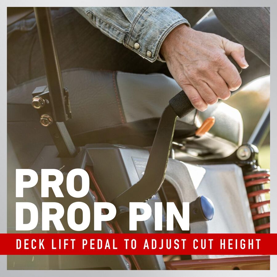 Pro Drop Pin - deck lift pedal to adjust cut height