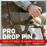 Pro Drop Pin - deck lift pedal to adjust cut height