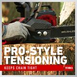 Pro-style tensioning - keeps chain tight