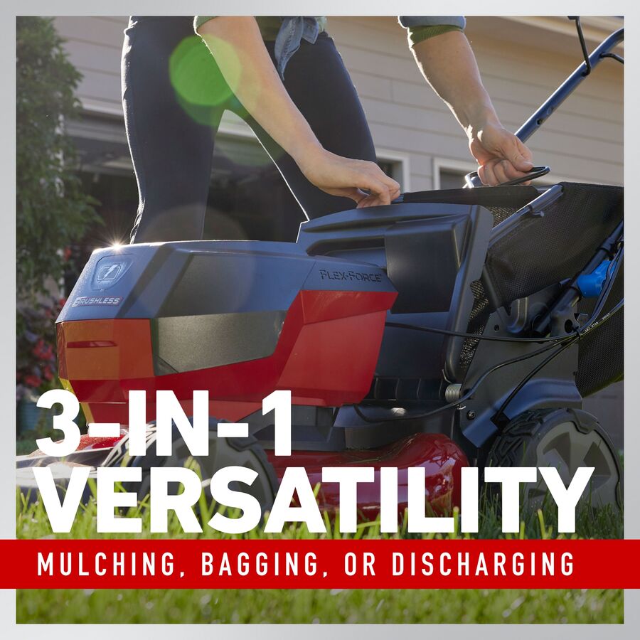 3-in-1 versatility: mulching, bagging or discharging