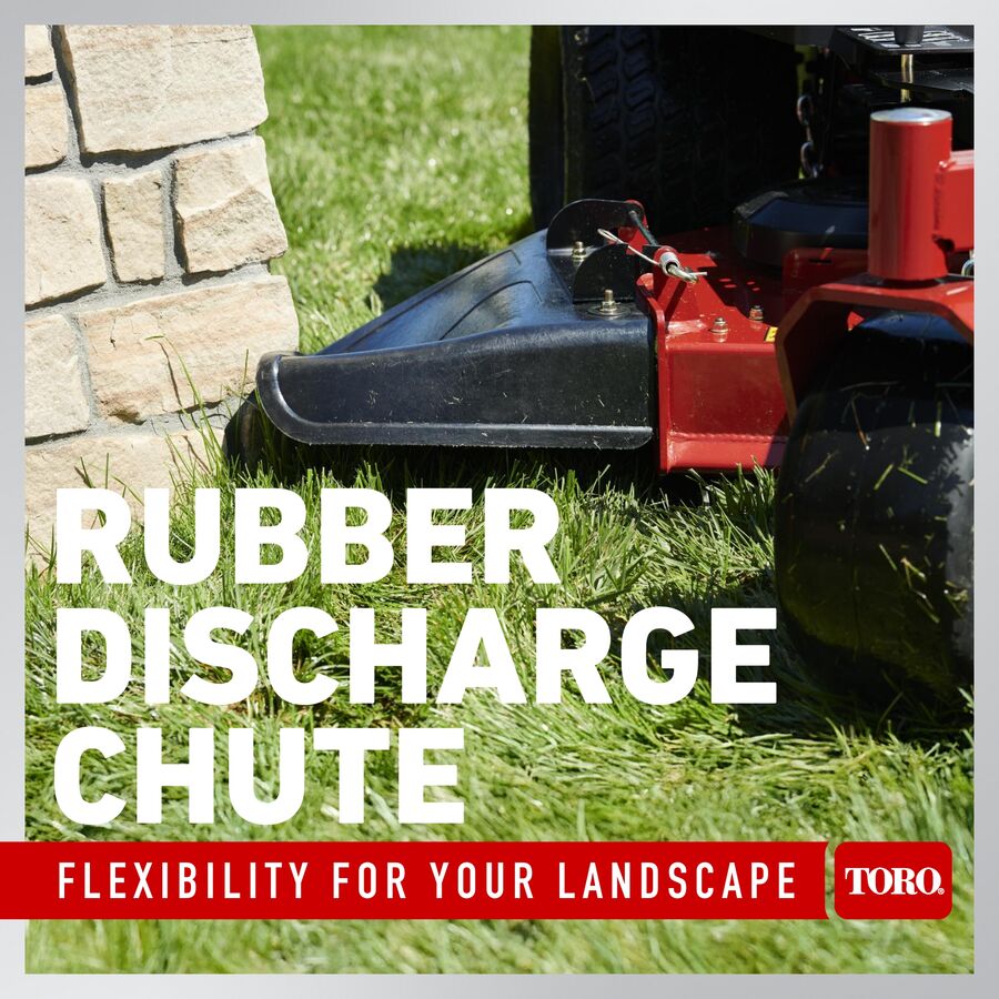 Rubber discharge chute flexibility for your landscape