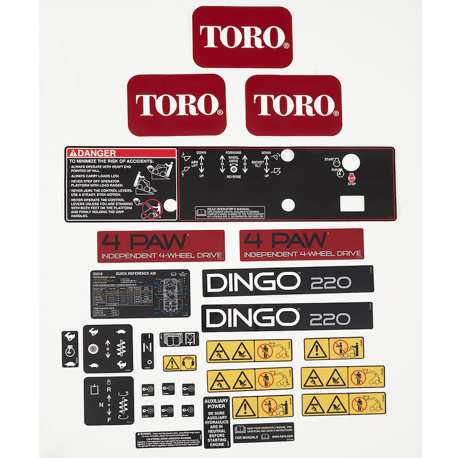 Dingo 323 Decal Kit