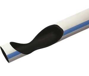 Blue strip white round hose