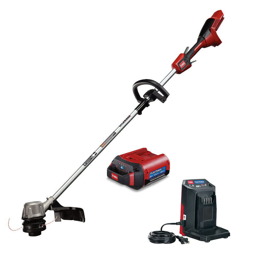 BLACK+DECKER EASYFEED 20-volt Max 12-in Straight Shaft Battery String  Trimmer 2 Ah (Battery and Charger Included)