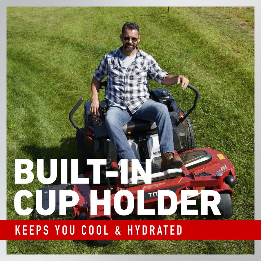 Built-in cup holder keeps you cool and hydrated