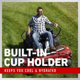Built-in cup holder keeps you cool and hydrated
