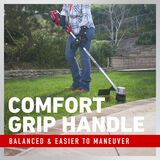 Comfort grip handle balanced and easier to maneuver