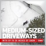 Ideal for medium-sized driveways with up to 20 inches of snow