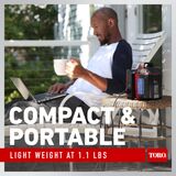 Compact and portable light weight at 1.1 pounds