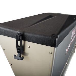 Solid Poly Hopper Cover With Flexible Draw Latch