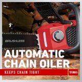 Automatic chain oiler keeps chain tight