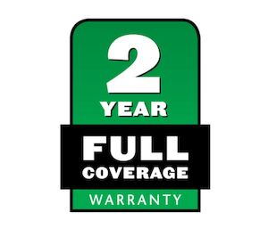 2 Year Full Coverage Warranty
