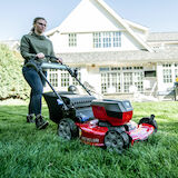 Toro 60V Battery Mower Cutting Grass