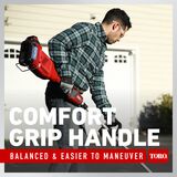 Comfort grip handle balanced and easier to maneuver