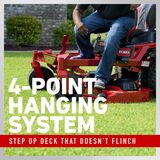 4-Point Hanging System - Step up deck that doesn't flinch.
