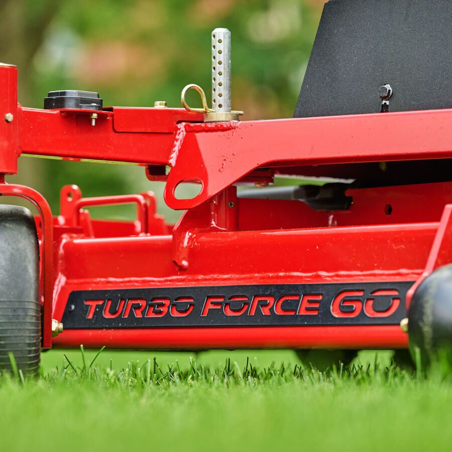 Close up of the front of the Toro Proline Autonomous mower