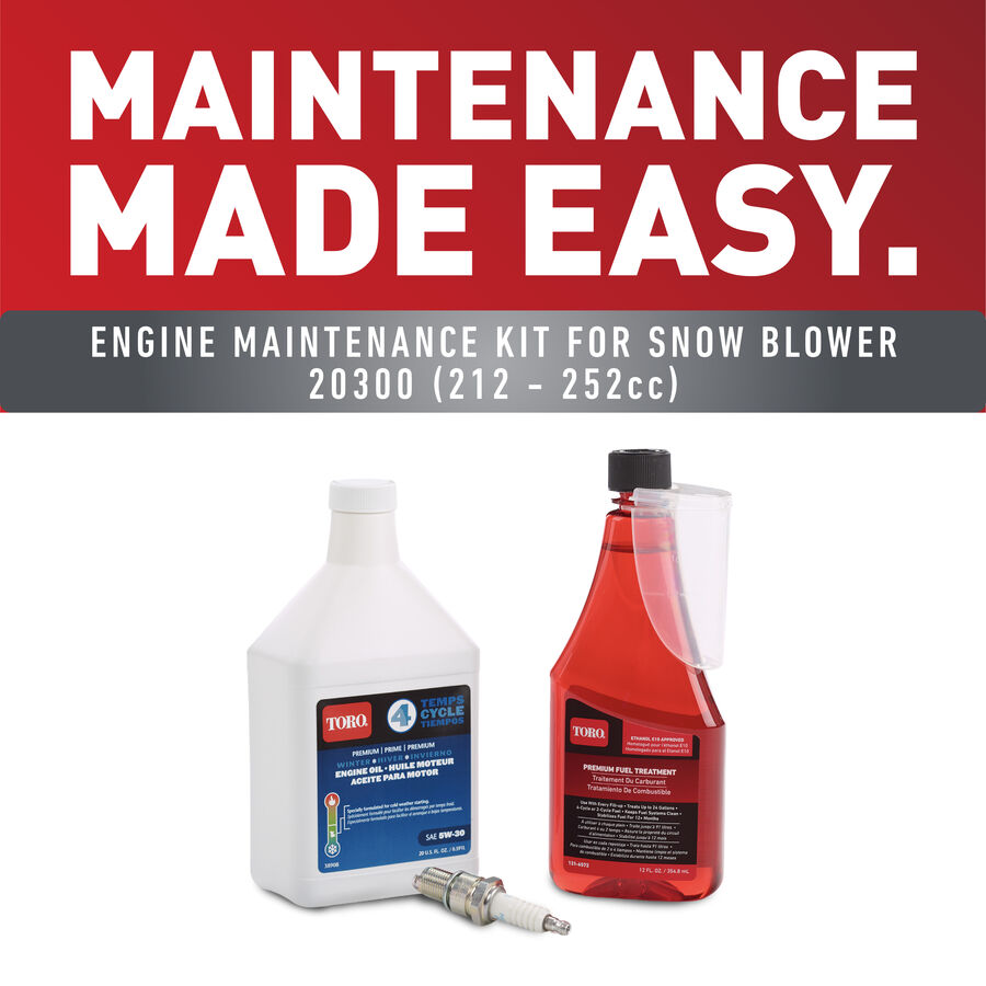 Maintenance Made Easy. Engine Maintenance Kit for Snow Blower. Part Number 20300 (212 - 252cc)