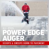 All-steel power edge auger - scoops and sweeps down to pavement