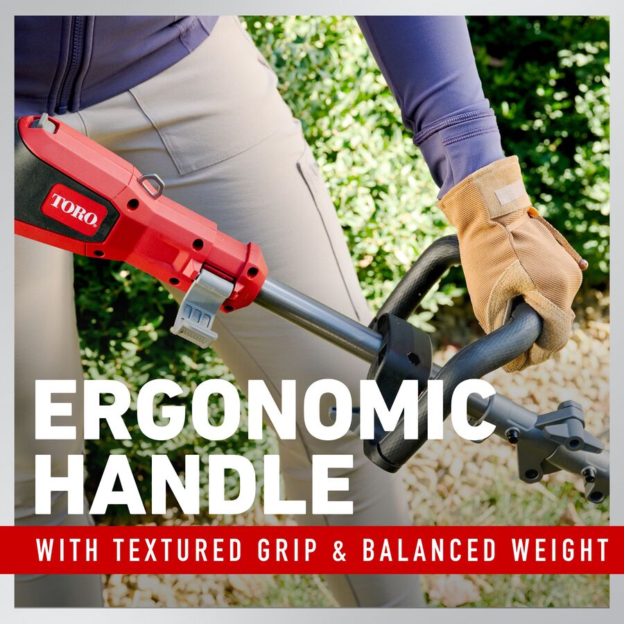 Ergonomic handle with textured grip and balanced weight