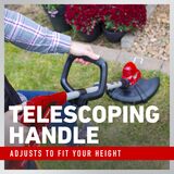 Telescoping handle adjusts to fit your height