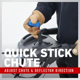 Quick Stick Chute - adjust chute and deflector direction