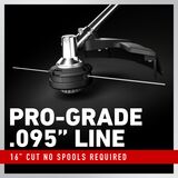 Pro-grade 0.095 inch line - 16" cut no spools required