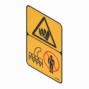 Auger Warning Decal