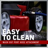 Easy to Clean - Washout port hose attachment