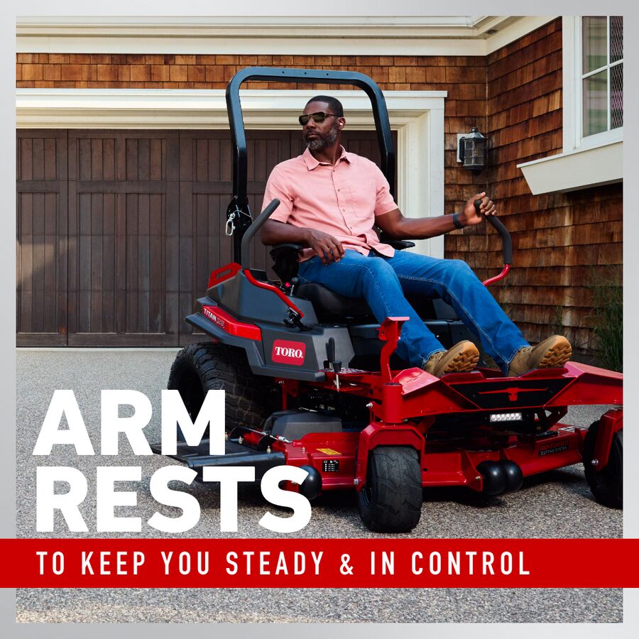 Arm rests to keep you steady and in control