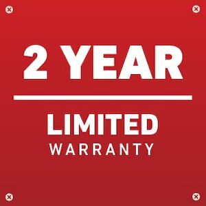 Infographic image of 2 year limited warranty